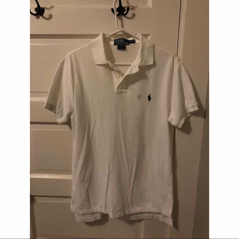 New Custom Fit White Ralph Lauren Polo - Size M